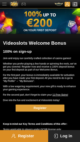 Videoslots Casino Mobilkampanjer