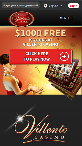 Página de inicio móvil de Villento Casino