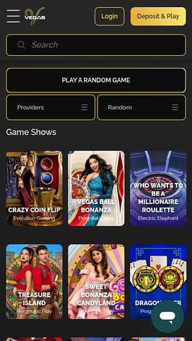 Juegos móviles del casino Vince Vegas