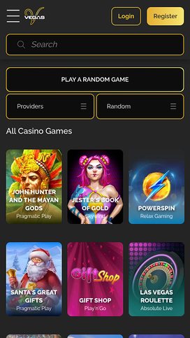 Juegos móviles del casino Vince Vegas