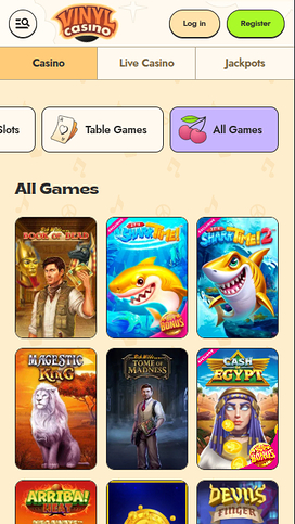 Vinyl Casino Mobile Games