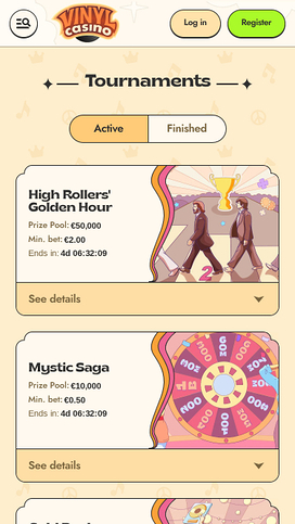 Vinyl Casino Mobile Tournaments