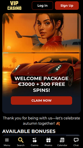 Promotions screenshot of VipCasino for Mobile