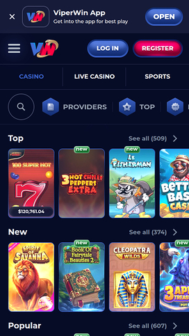 ViperWin Casino Mobile Games