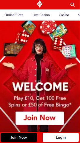Virgin Games Casino Mobile Homepage