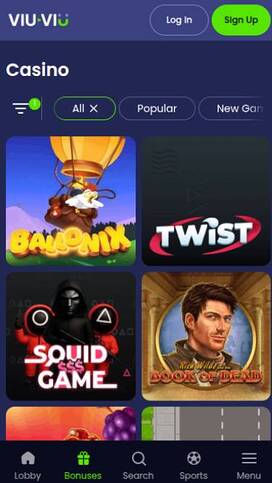ViuViu Casino Games Mobile
