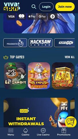 Desarrolladores de juegos móviles de Vivaspin Casino