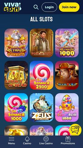 Juegos móviles de Vivaspin Casino