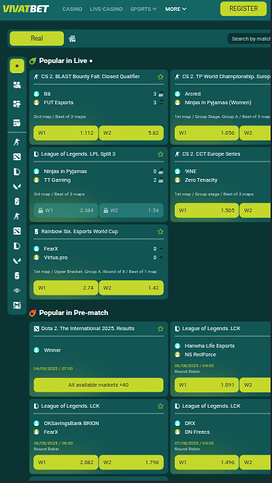 VivatBet Casino Mobile Sports