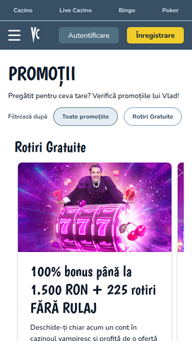 Vlad Cazino Mobile Promotions