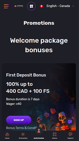 Voodoo Casino Mobile Promotions