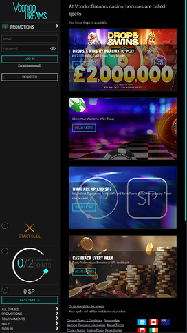 VoodooDreams Casino Mobile Promotions