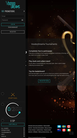 VoodooDreams Casino Mobile Tournaments