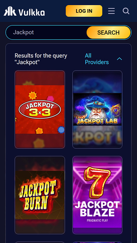 Jackpot móvil del casino Vulkka