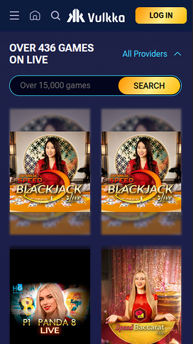 Vulkka Casino Mobile Live Dealer