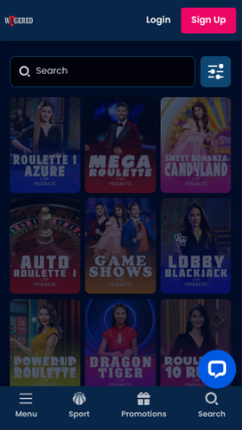 Wagered Casino Mobile Live Dealer