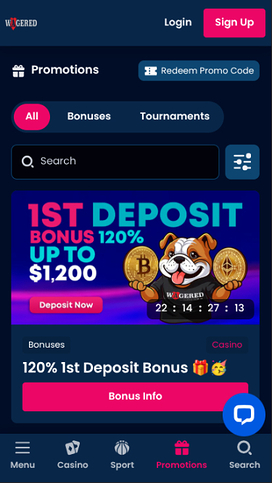  Wagered Casino Mobile Promotions