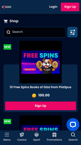 Wagered Casino Mobile Shop