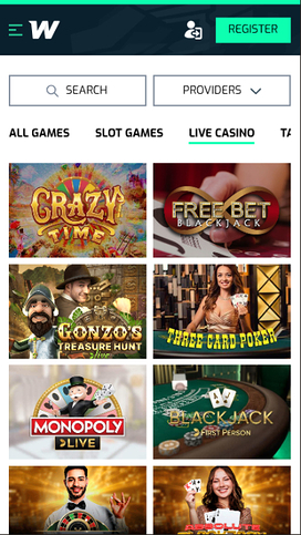 Wallacebet Casino Mobile Live Dealer