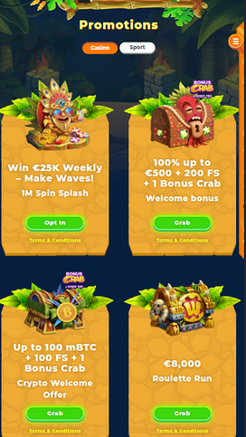 Wazamba Casino Mobile Promotions