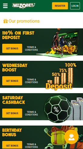 Wazobet Casino Mobile Promotions