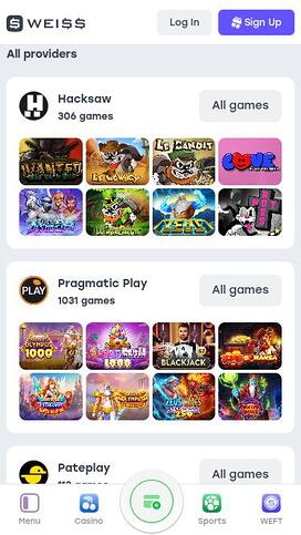 Weiss Casino Mobile Game Developers