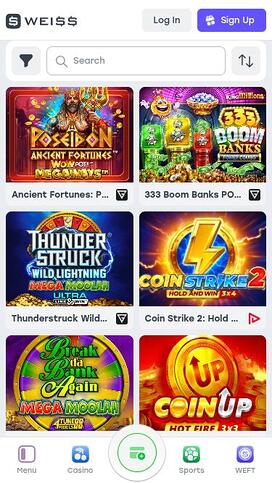 Weiss Casino Mobile Jackpot
