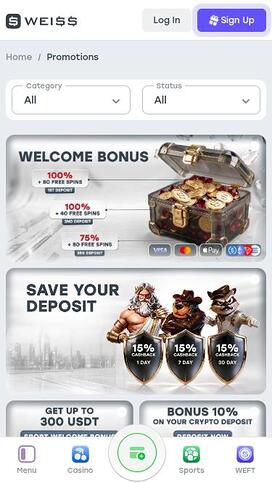 Weiss Casino Mobile Promotions