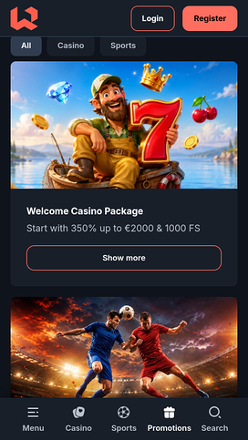Promociones móviles del casino Wettson