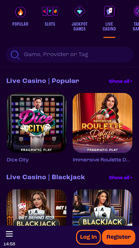 Wheelz Casino Mobile Live Dealer