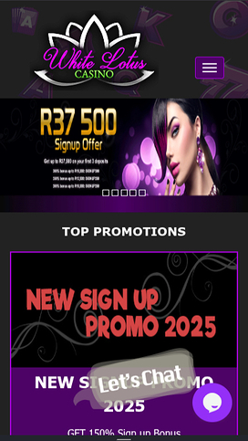  White Lotus Casino Mobile Homepage
