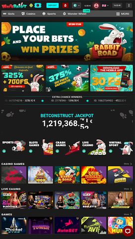 White Rabbit Homepage Mobile