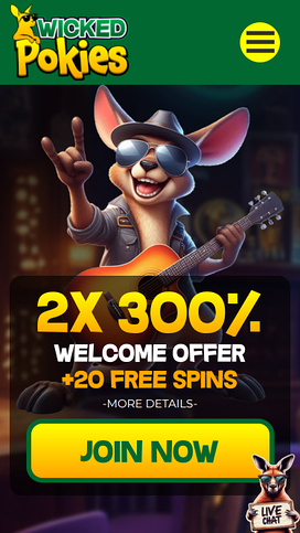 Wicked Pokies Casino Homepage Mobile