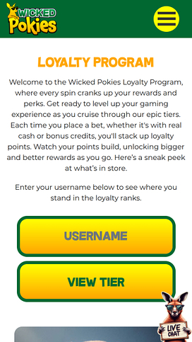 Wicked Pokies Casino VIP Mobile