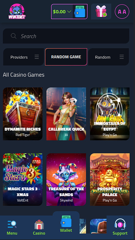 Wikibet Casino Games Mobile