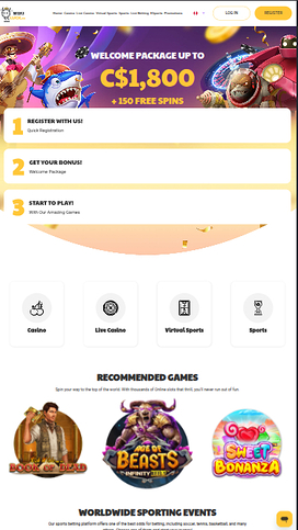 Wikiluck Casino Mobile Homepage
