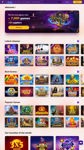 Wild Sultan Casino Mobile Homepage