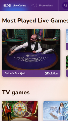 Wild Sultan Casino Mobile Live Dealer