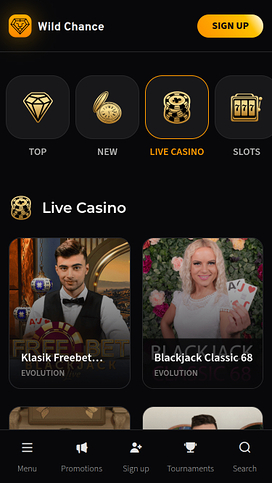 Wild Chance Casino Mobile Live Dealer