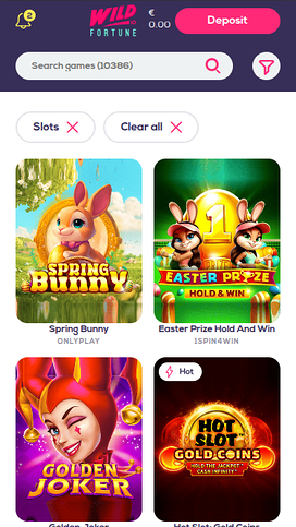 Wildfortune Casino Mobile Games