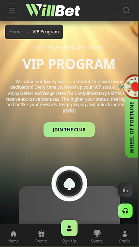 Willbet Casino Mobile VIP Program