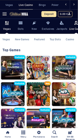 William Hill Casino Mobile Live Dealer