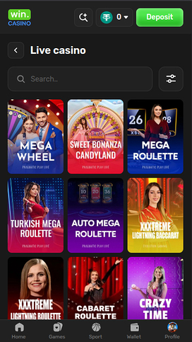 Win Casino Mobile Live Dealer