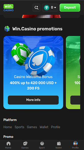 Win Casino Mobile Promotions