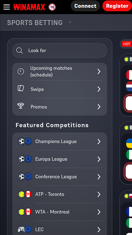 Winamax Mobile Sports