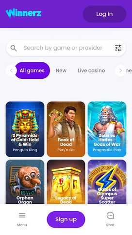 Winnerz Casino Mobile Games