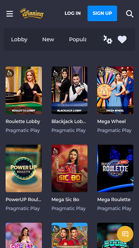 Winning Casino Mobile Live Dealer