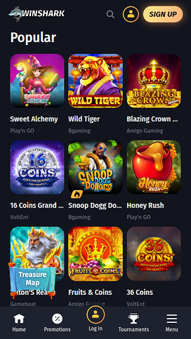 Winshark Casino Mobile Games