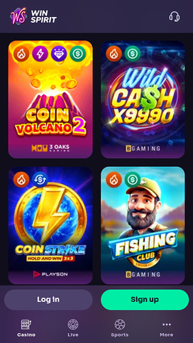 Juegos móviles de WinSpirit Casino