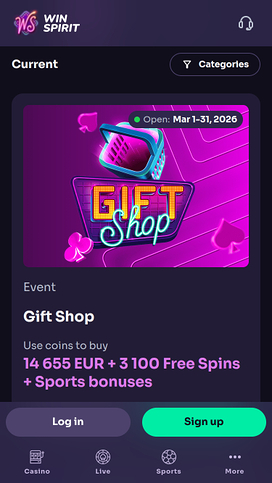 Promociones móviles de WinSpirit Casino